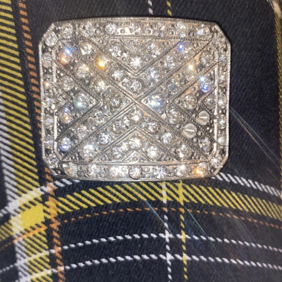 Vintage Reyco Rhinestone Silver Scarf Clip - Picture 2 of 4